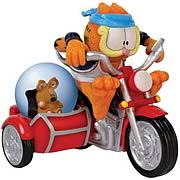 Garfield Fastest Cat in Town Water Globe Statue